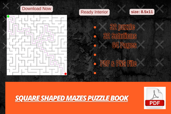 Explore 32 Square Mazes for Fun and Skill