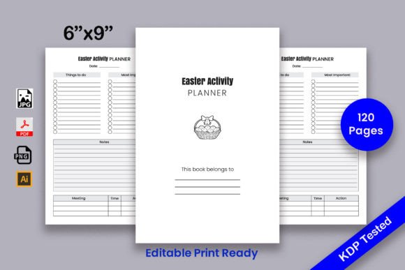 The Ultimate Easter Activity Planner KDP Interior for Creators and Families