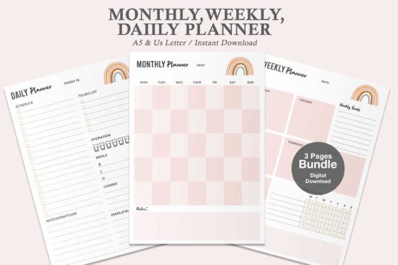 The Ultimate Guide to Printable Planner Bundles: Organize Your Day, Week, and Month with Rainbow Creativity