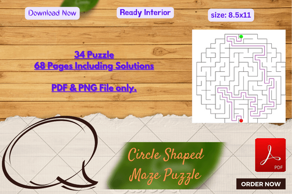 Unlock Creativity with KDP Circle Maze 34 Puzzles INTERIOR