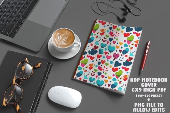 Valentine Notebook Cover Template for KDP